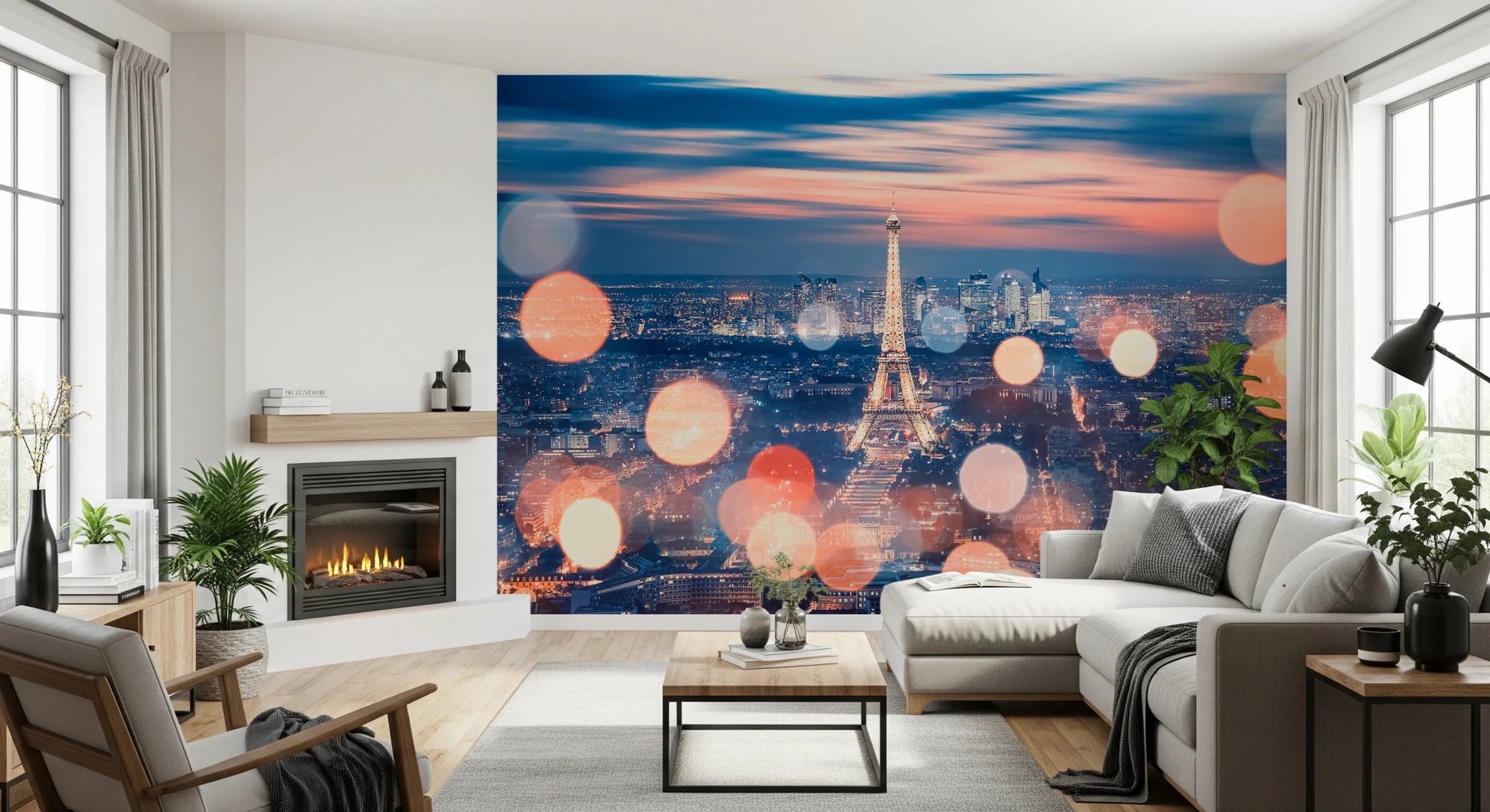 Iconic landmark wall mural for hallway or entrance feature wall.