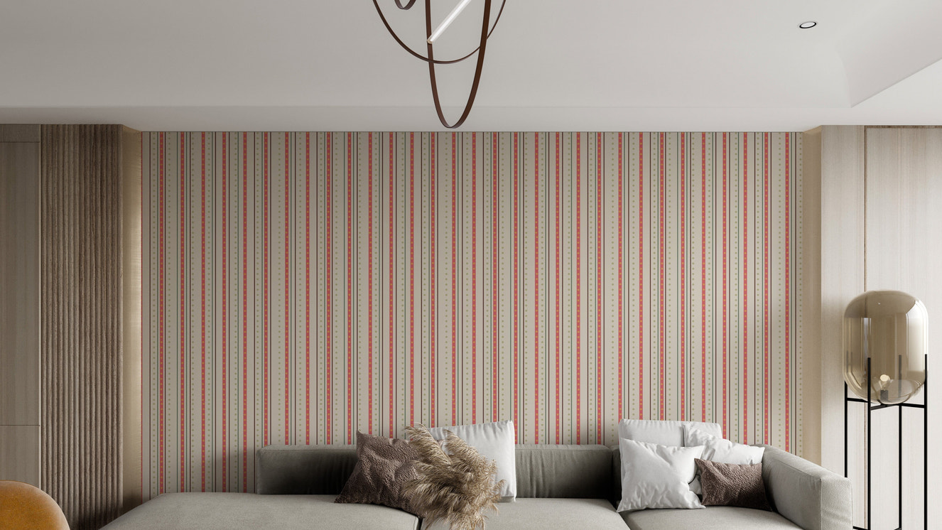 Parisian Pinstripe Elegance Wallpaper