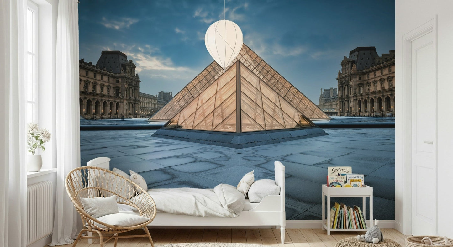 A serene geometric design wall mural for contemporary decor.