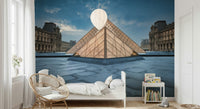 A serene geometric design wall mural for contemporary decor.