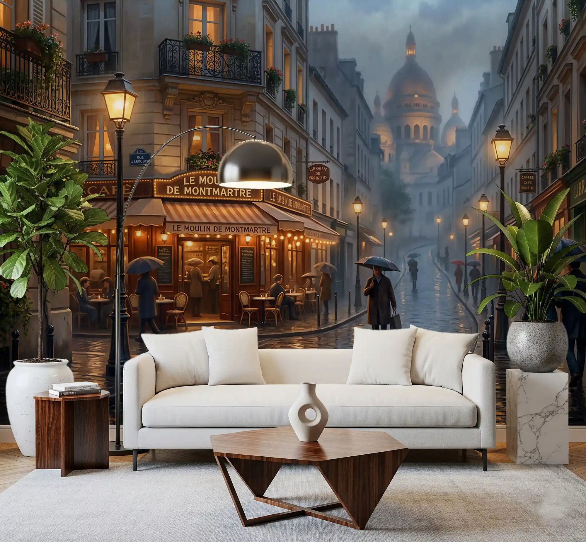 Lounge opens onto a misty Montmartre street through this Parisian wall mural
GD9507