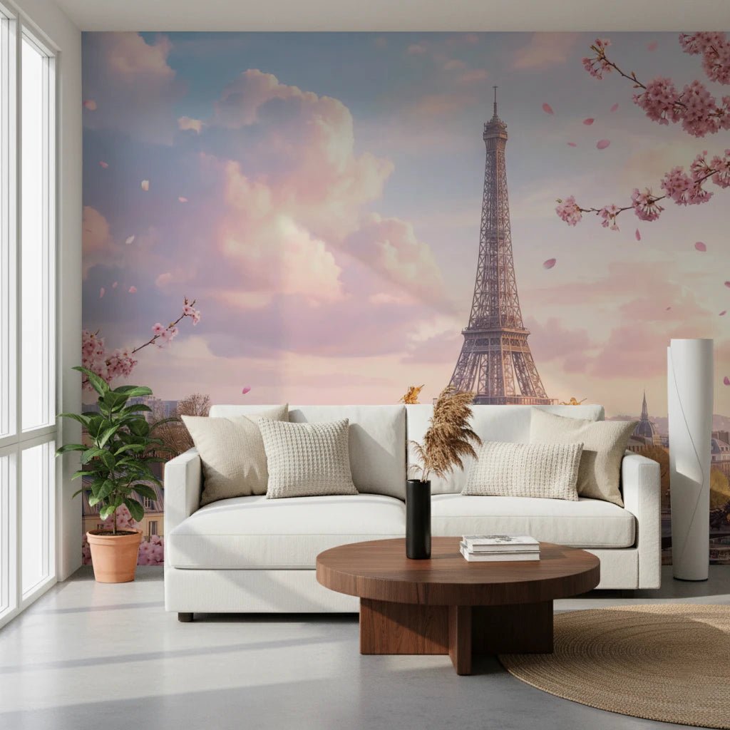 Parisian Sakura Wall Mural