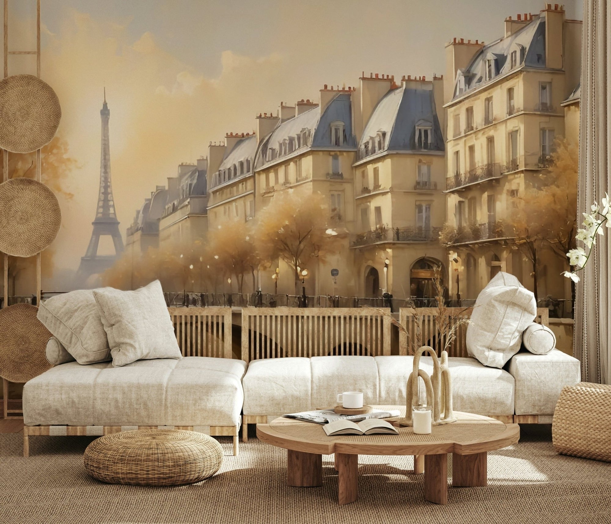 Classic Parisian Serenity Wall Mural for guest room wallpaper mural, GD7670