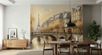 Chic Parisian Serenity Wall Mural for hallway wallpaper mural