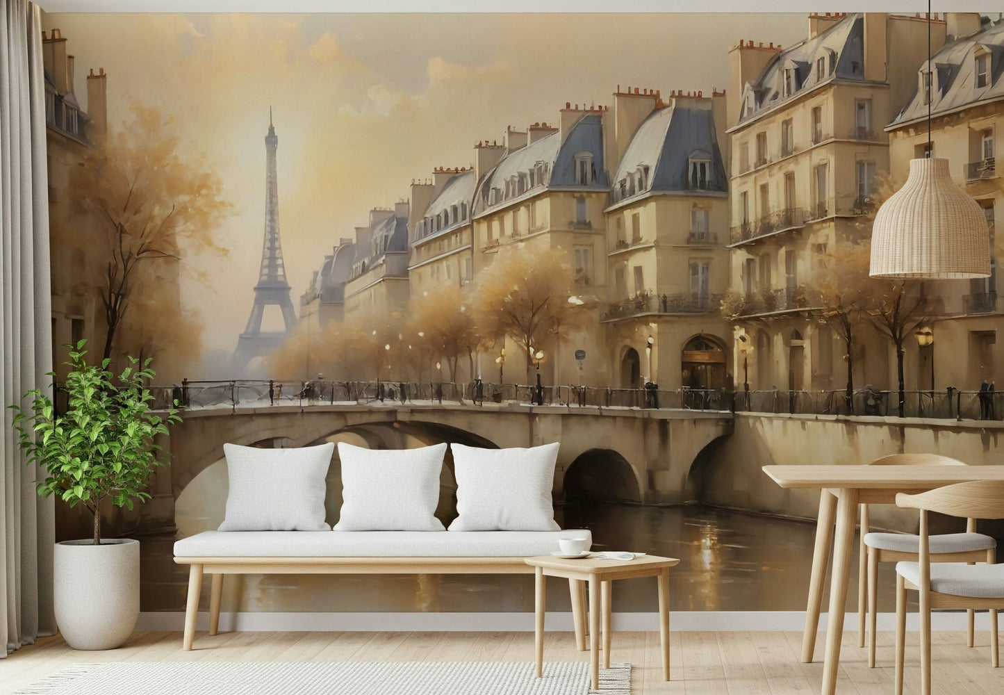 Parisian Serenity Wall Mural for modern apartment wallpaper mural