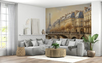 Soft grey Parisian Serenity Wall Mural for office wallpaper mural