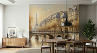 Chic Parisian Serenity Wall Mural for hallway wallpaper mural