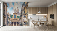 Parisian View Wall Mural feature wallpaper.