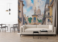Grand cathedral and balcony wallpaper wall mural.