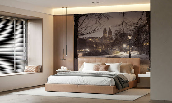 Sofa lounge area, Park Path at Night wallpaper for walls., GD6412