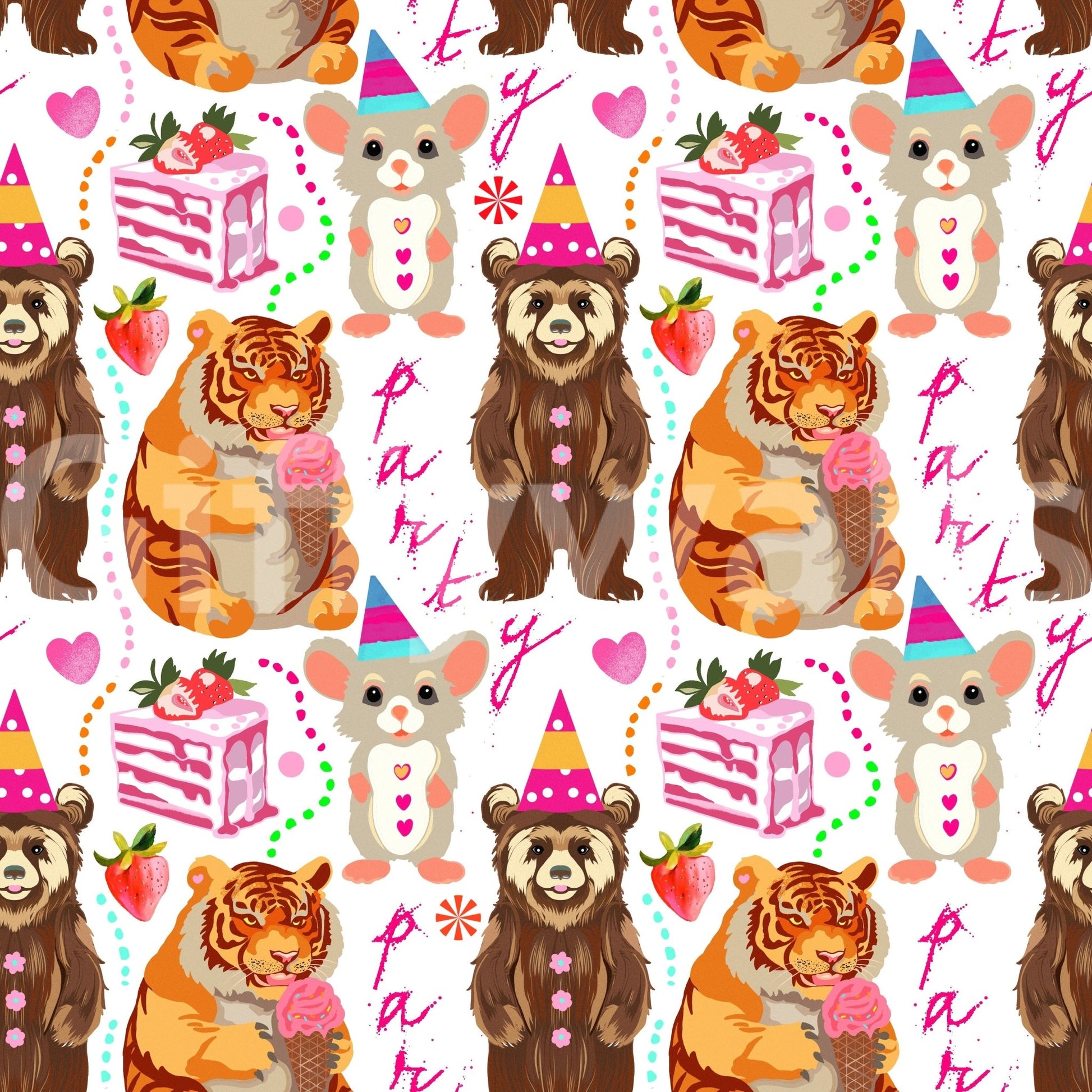 A high-quality playful animal wall mural for walls., GD4682