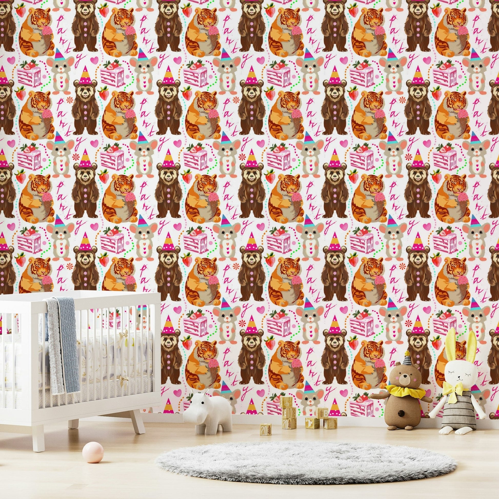 A playful illustration wallpaper mural for a feature wall., GD4682