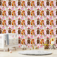A playful illustration wallpaper mural for a feature wall., GD4682