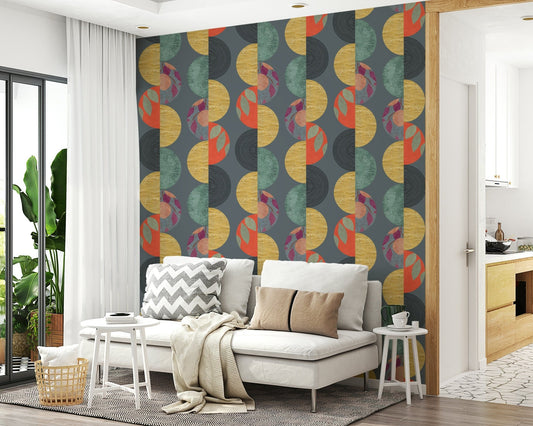 Party Wall Wallpaper wallpaper mural for a festive living room area.