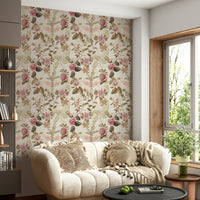 Lush Passionflower Paradise floral wallpaper for a refreshing space.

