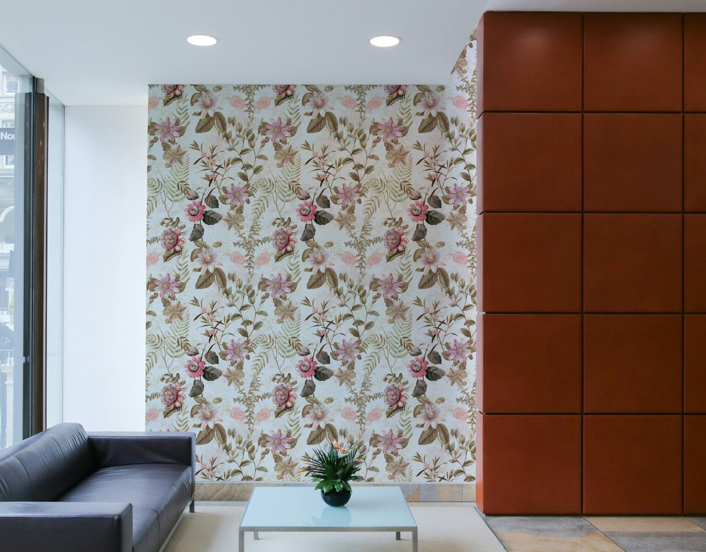 Passionflower Paradise wallpaper with rich floral details and vivid colors.


