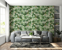 Bright and colorful passionflower design for walls.

