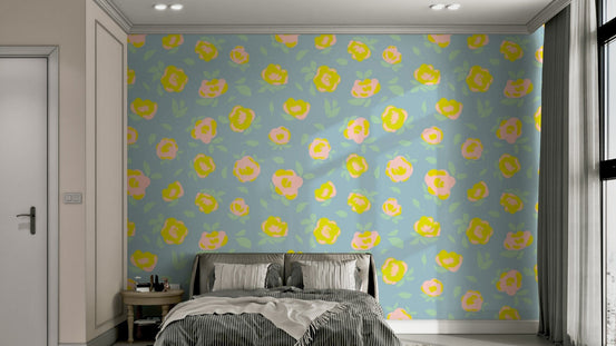 Gentle blooms wallpaper for bedrooms, GD1016