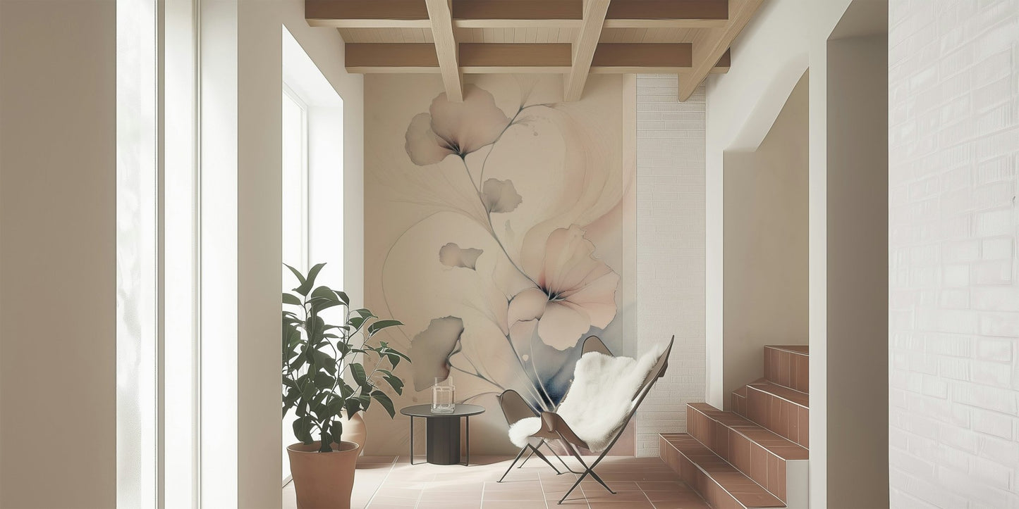 Horizontal design of the whimsical Pastel Blossom Daydream Wall Mural., GD6321
