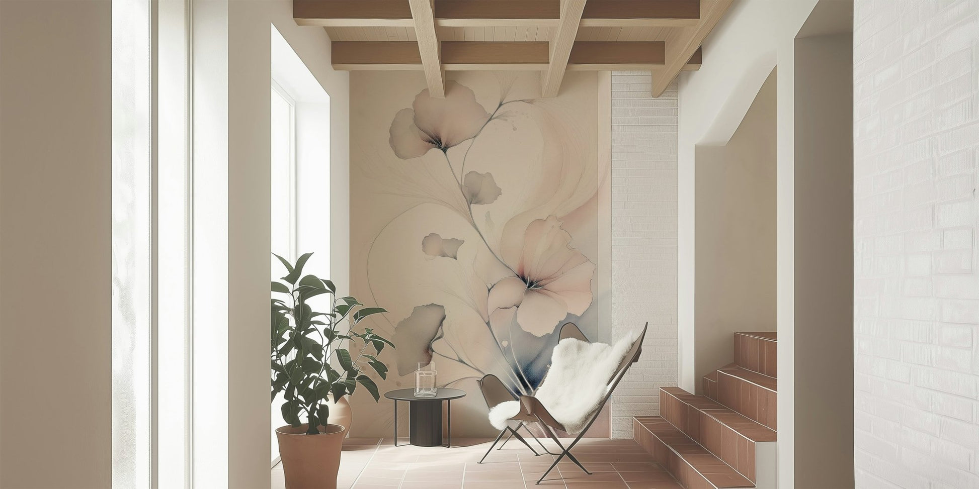 Horizontal design of the whimsical Pastel Blossom Daydream Wall Mural., GD6321