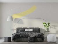 A graceful modern abstract wall mural in soft, tranquil tones.

