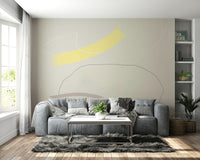 A peaceful pastel pattern mural on decorative wallpaper.

