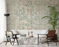 Quiet Living space meets a delicate botanical mood with this English roses mural, GD8677