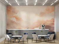 Soothing pastel cloud wall mural for modern interiors.

