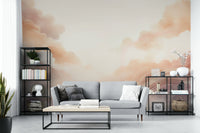 Pastel cloud design wall mural for calming spaces.

