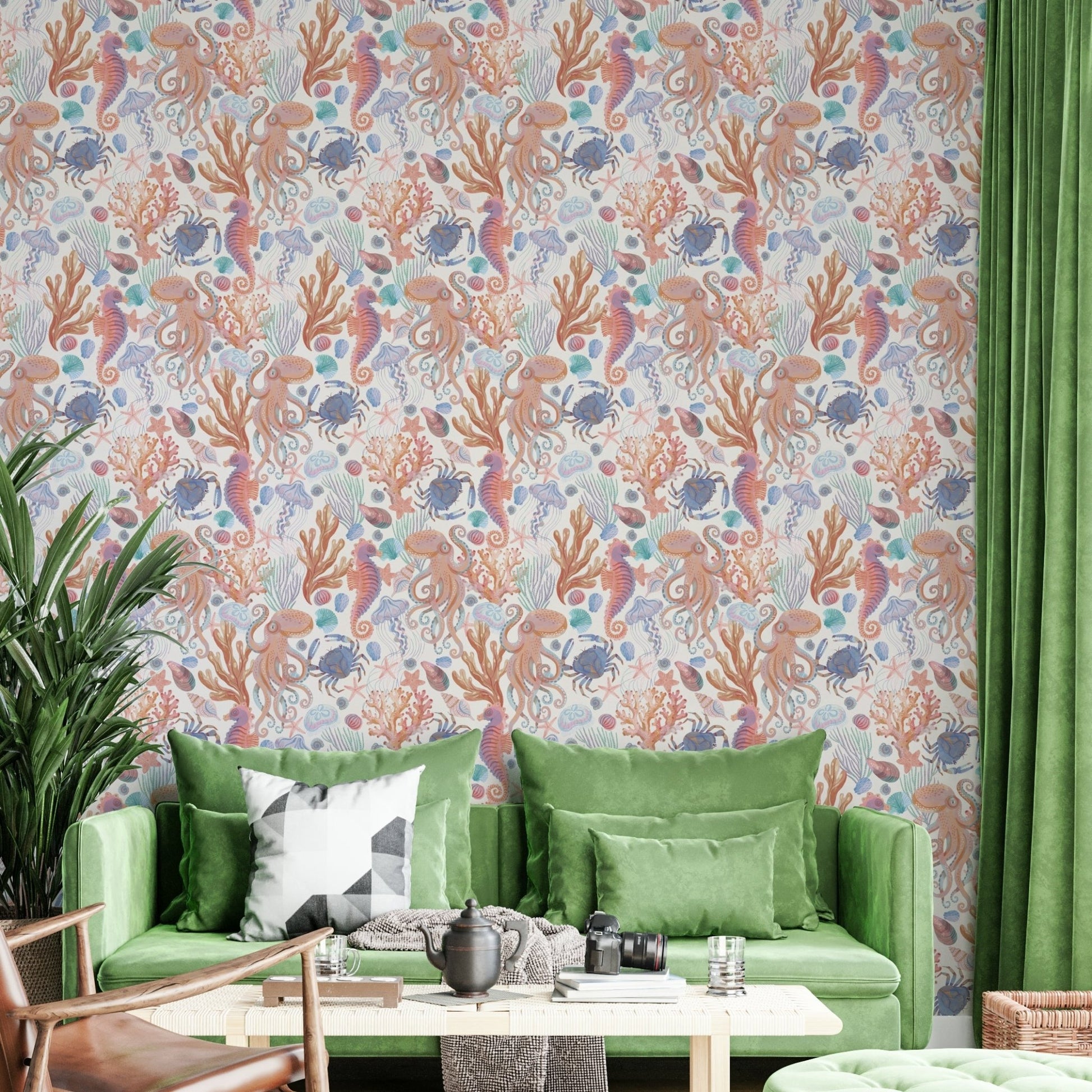 Pastel octopus and jellyfish pattern GD471

