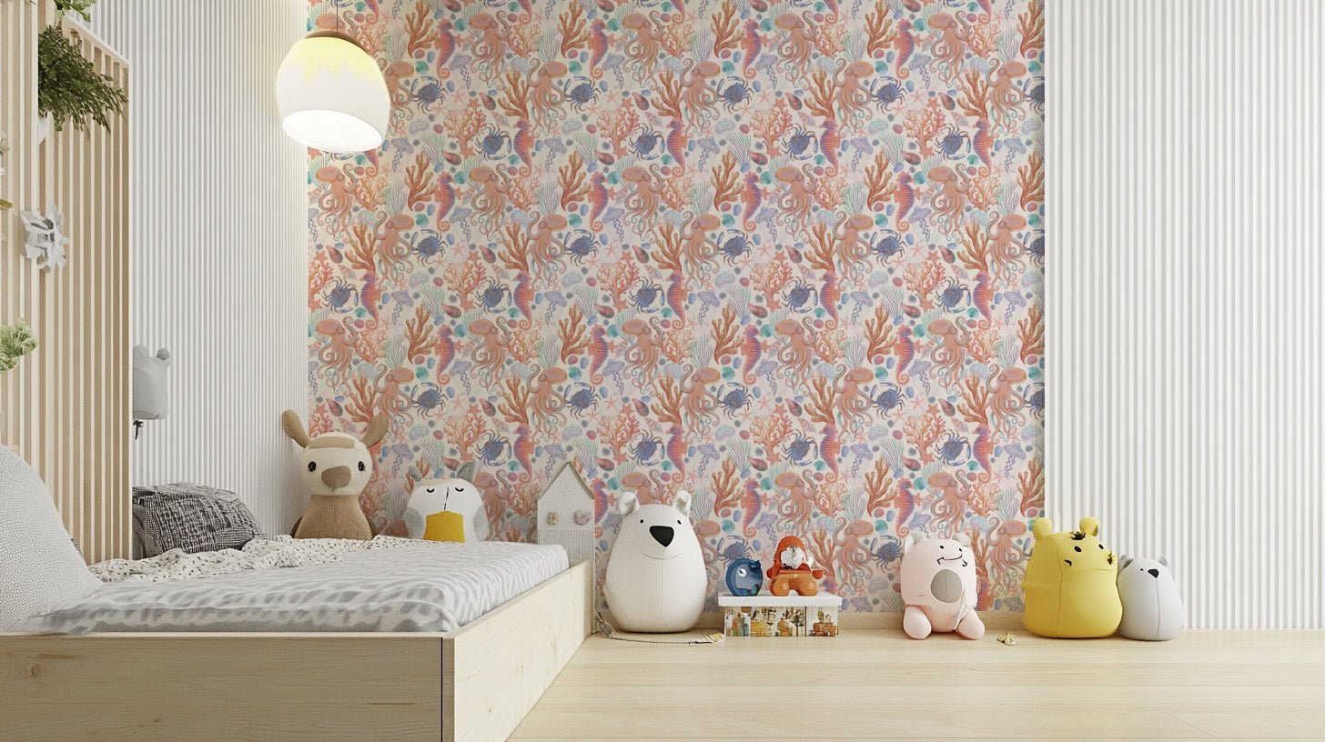 Starfish and shells wall illustration GD471

