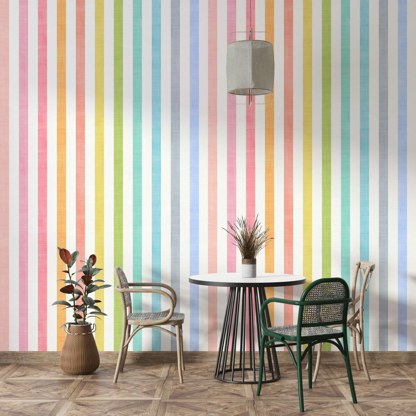 Creative pastel wall design option

