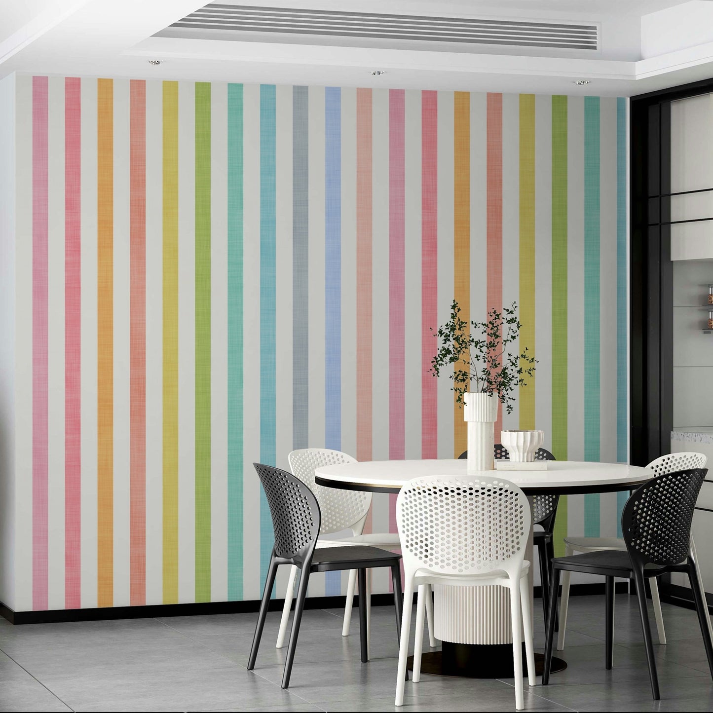 Stylish striped wallpaper for walls

