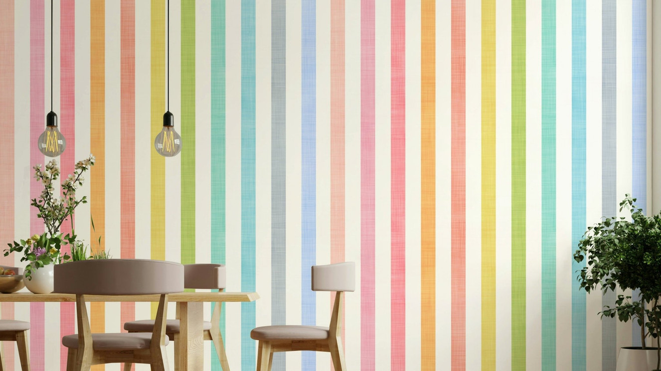 Colorful wallpaper for kids' room

