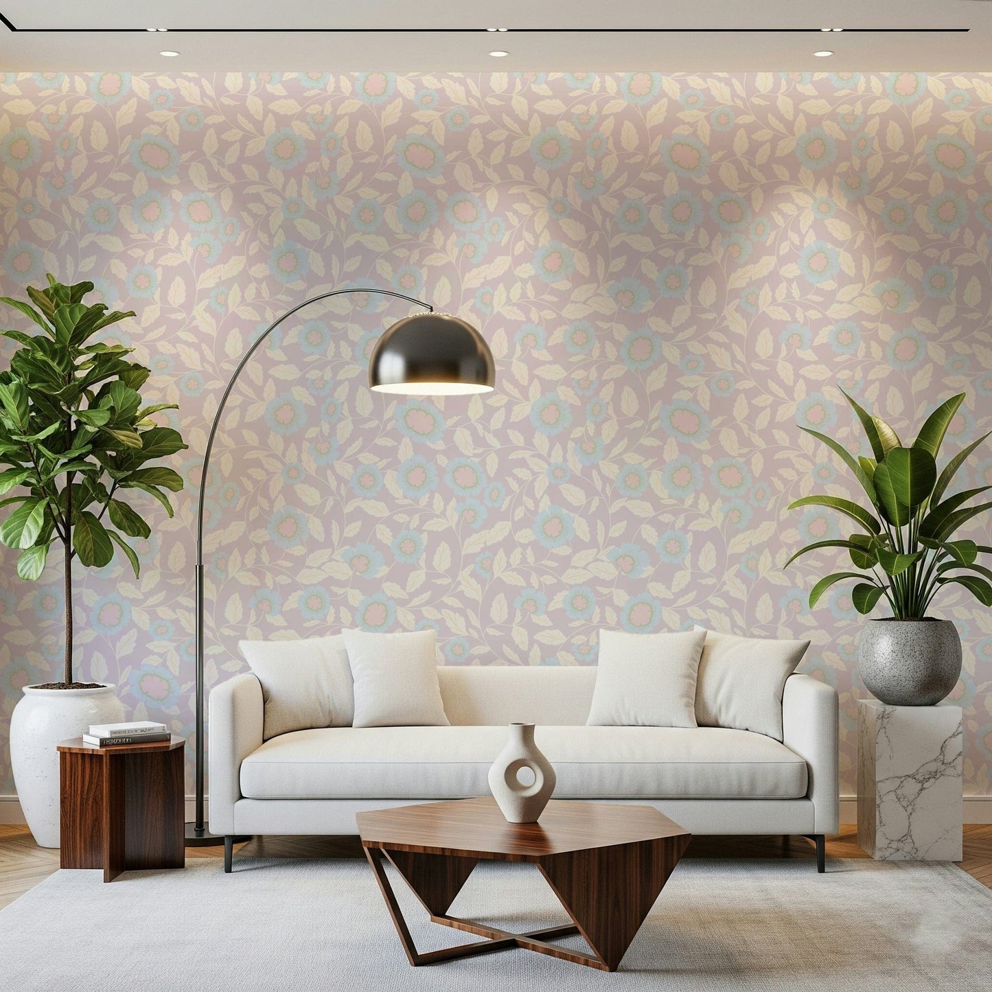 pastel Floral Serenity Wallpaper⁠