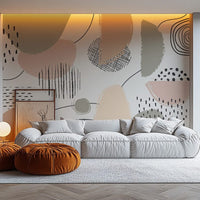 Light Pastel Grey Abstract Wallpaper AB-23
