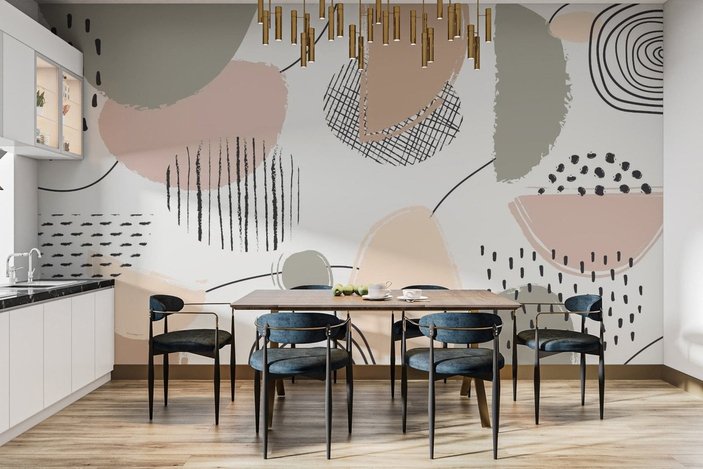 Pastel Light Color Grey Abstract Wallpaper Murals - Giffywalls AB-23