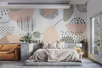 Minimalist Light Grey Abstract Wallpaper AB-23
