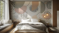 Pastel Light Color Grey Abstract Wallpaper Murals - GiffywallsAB-23
