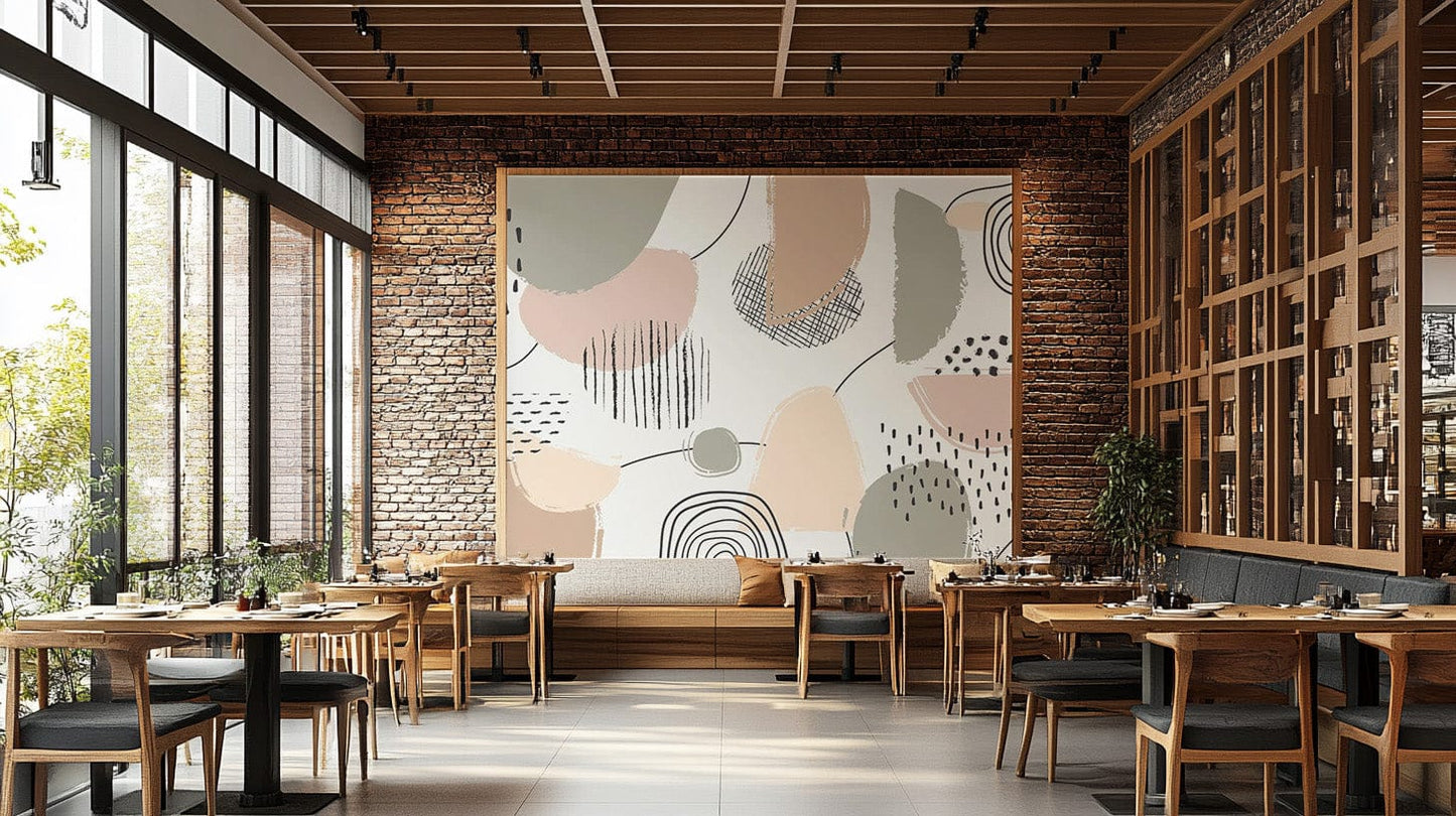 Pastel Light Color Grey Abstract Wallpaper Murals - Giffywalls AB-23
