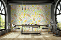 Light vintage-inspired wall mural, GD1014