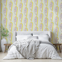 Flowing paisley pattern wall design

