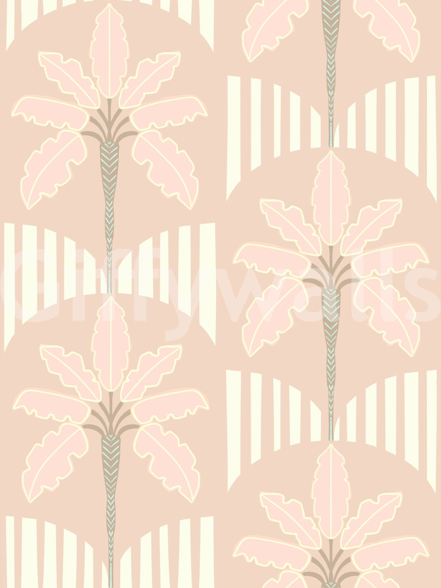 Pastel Palm Haven Wallpaper⁠