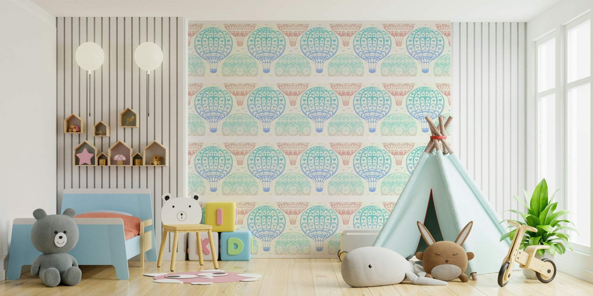 Cute pastel balloon wall decor for rooms

