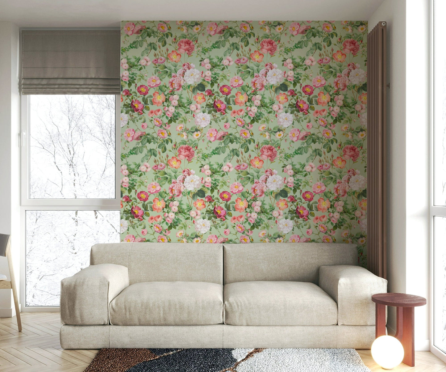 Soft pastel rose wallpaper for a cozy room., GD1355