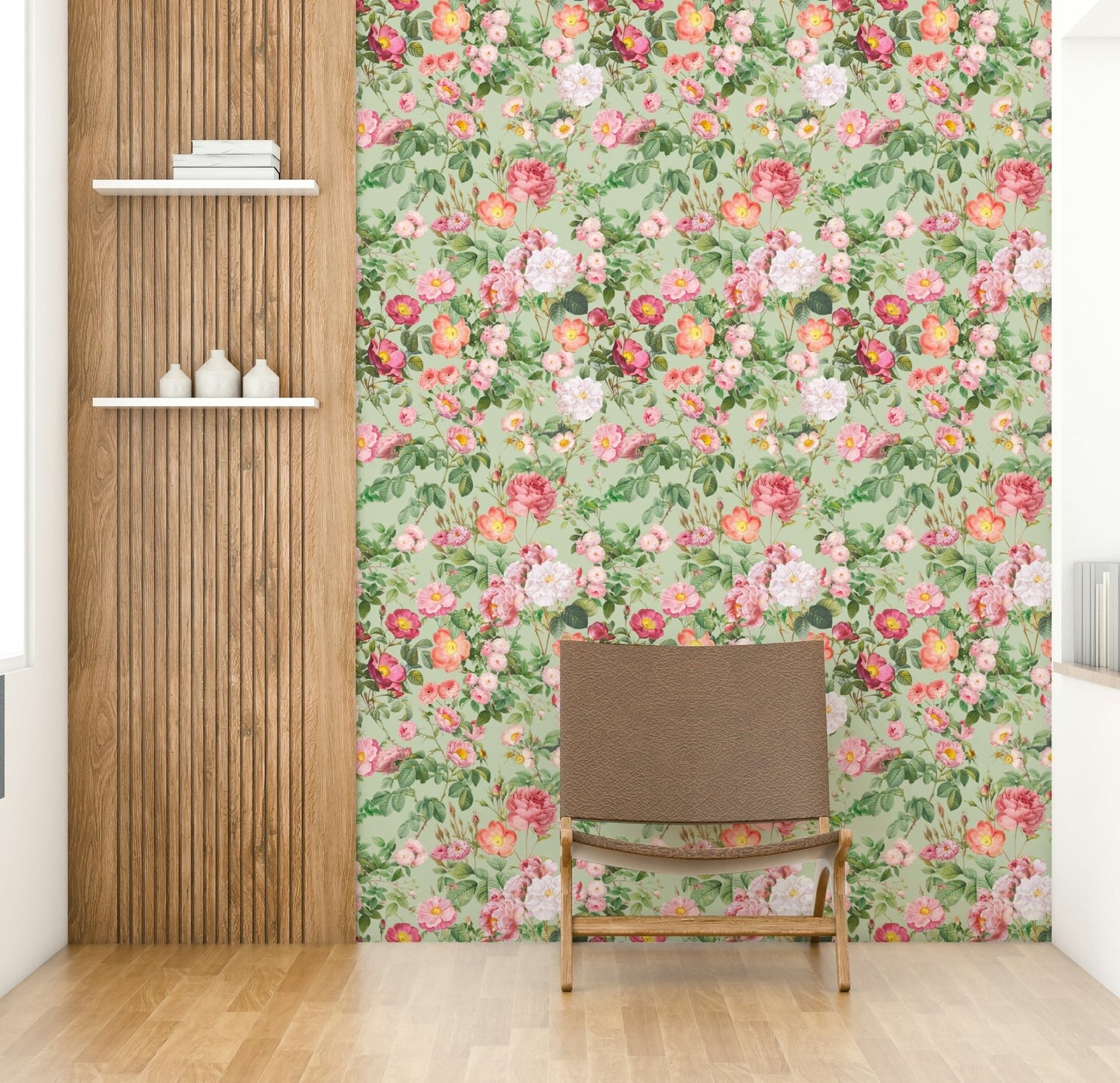 Subtle pastel rose wallpaper for home decor., GD1355