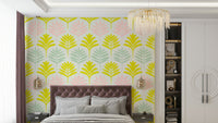 Light pink and yellow mural wallpaper, GD1012