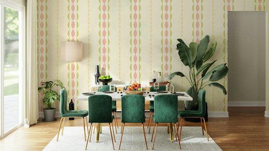 Mural wallpaper of a pastel petals design

