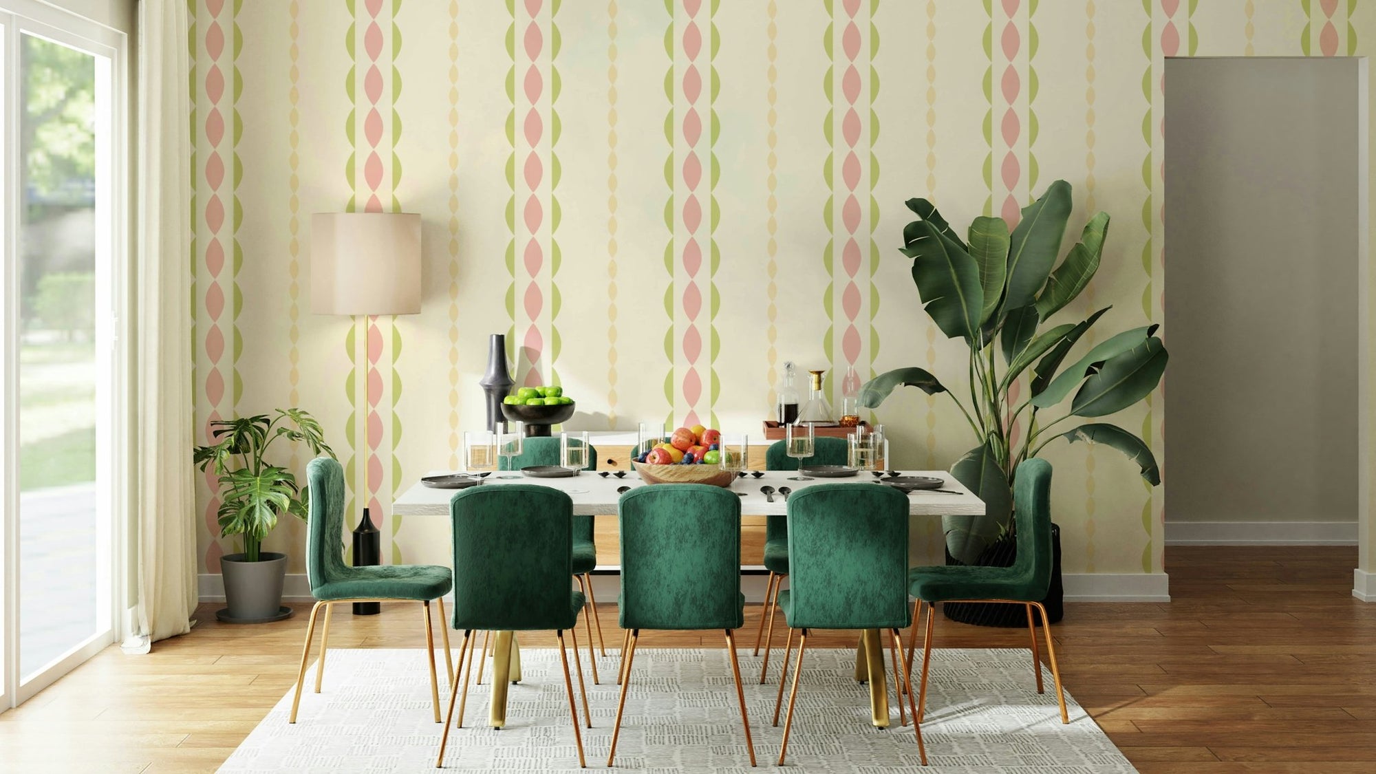 Mural wallpaper of a pastel petals design GD4218

