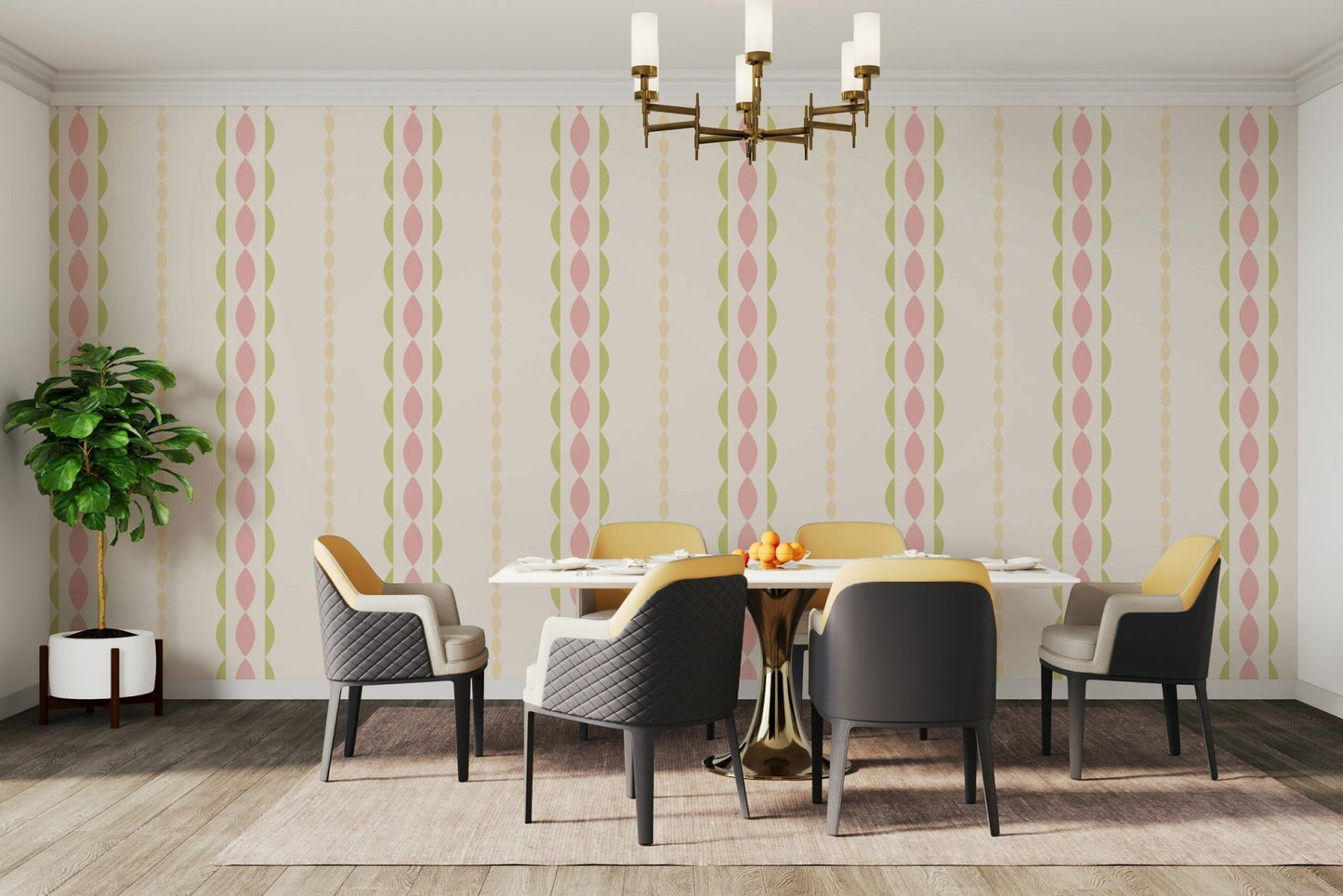 Wall decor showing a tranquil floral view

